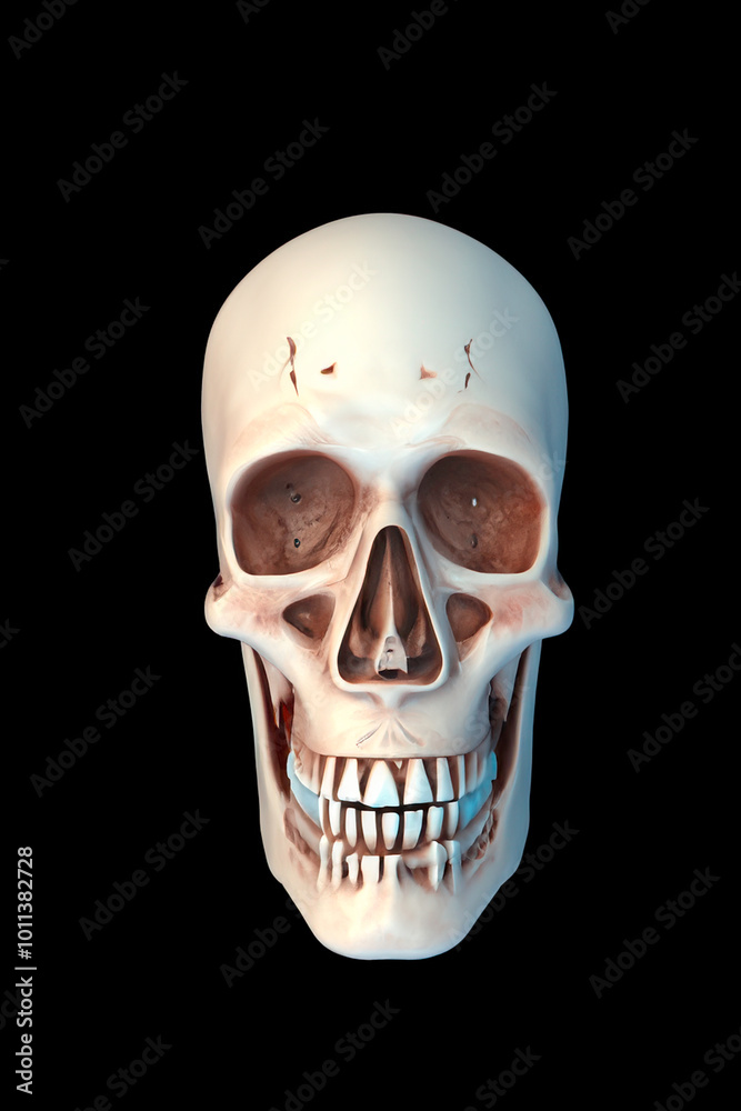 Obraz premium human skull isolated on black