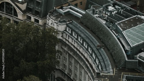 London Finsbury Circus Garden Cityscape London panorama Square Mile Rooftop Aerial View Urban Skyline, England, UK photo