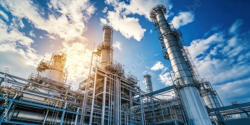 A cutting-edge chemical processing facility using bio-based petrochemicals and low-carbon technology to produce advanced petroleum products