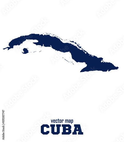 Bold Cuba vector map in vibrant colors! Perfect for travel posters, infographics, or educational materials. Instant eye-catcher for Caribbean-themed designs.