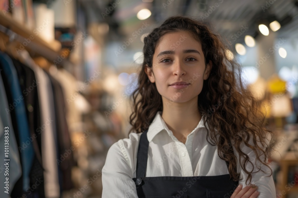 Young adult Hispanic female retail sales associate Young adult Hispanic female retail sales associate