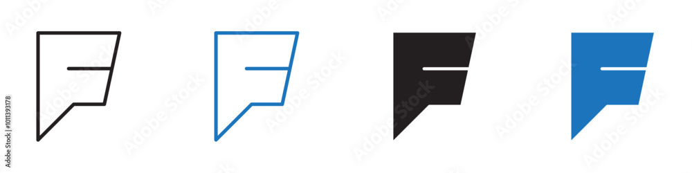 Feedly icon linear graphics set vector in black Feedly icon linear graphics set vector in black
