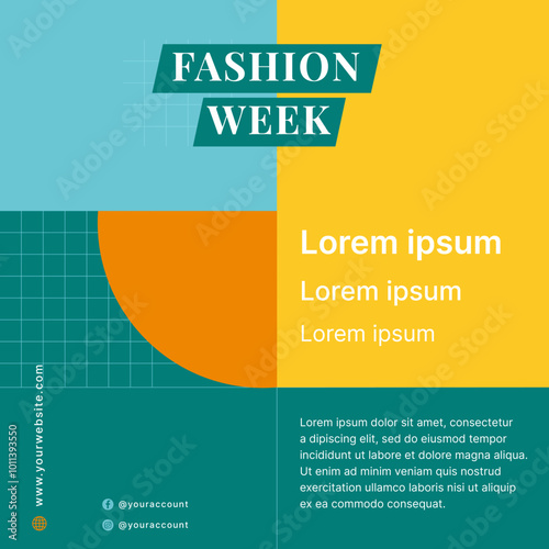 Instagram template, fashion week poster