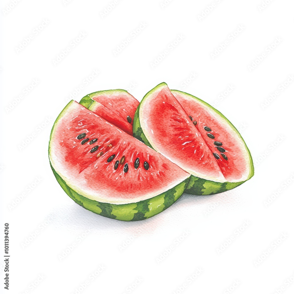 Fresh watermelon slices on a white isolated background. Fresh watermelon slices on a white isolated background.