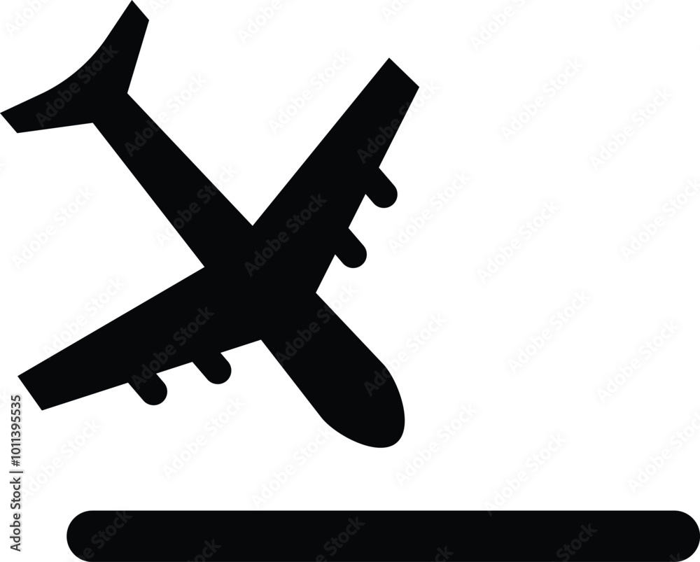 Obraz premium Plane crash icon isolated on white background . Airplane crash icon vector