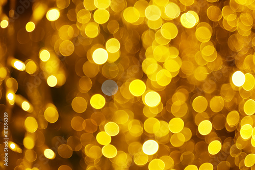 Bokeh Background in Gold, New Year Background and design template