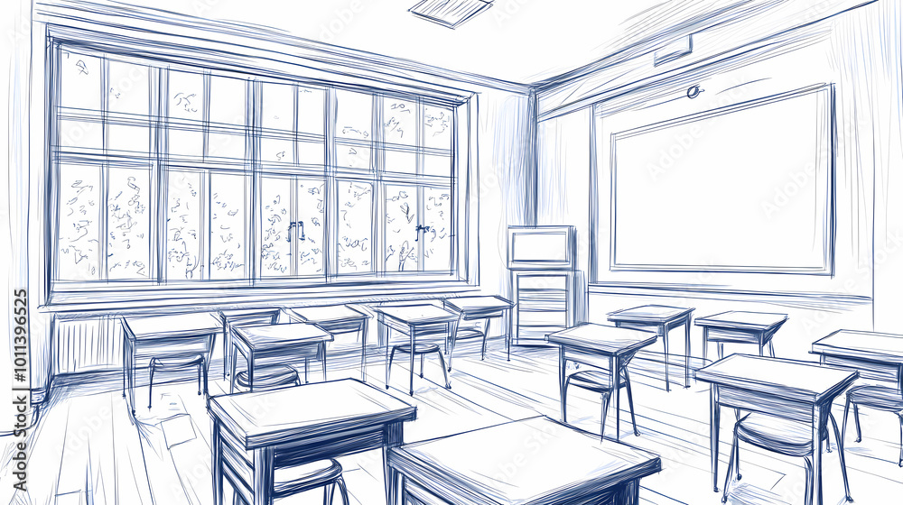 Fototapeta premium Interior of a class room