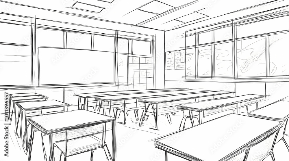 Interior of a class room Interior of a class room
