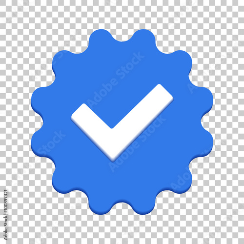 check mark sigh for graphic design element on transparent background