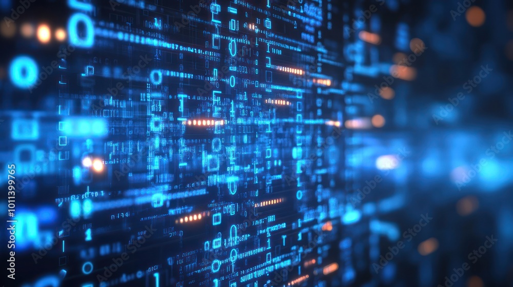 Obraz premium Abstract Digital Code Background