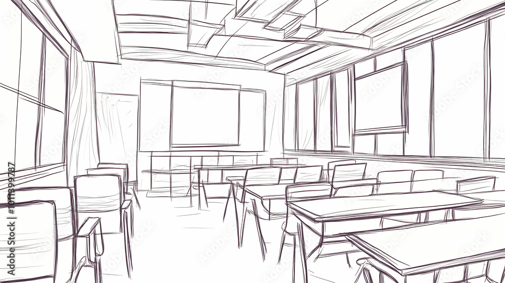 Fototapeta premium Interior of a class room