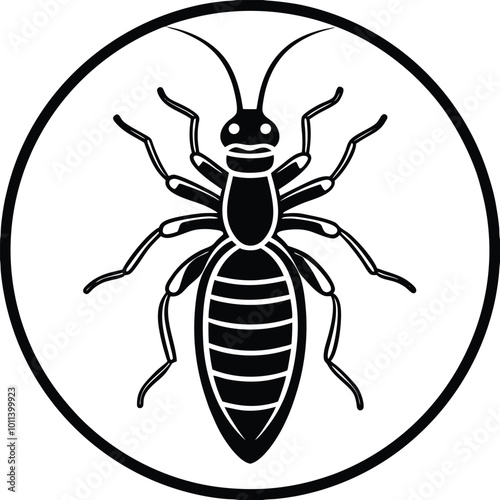 Earwig insect icon, vector design silhouette template