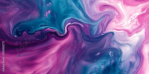 Wallpaper Mural Abstract Fluid Art: A mesmerizing abstract background created with fluid art techniques and vibrant colors. Torontodigital.ca