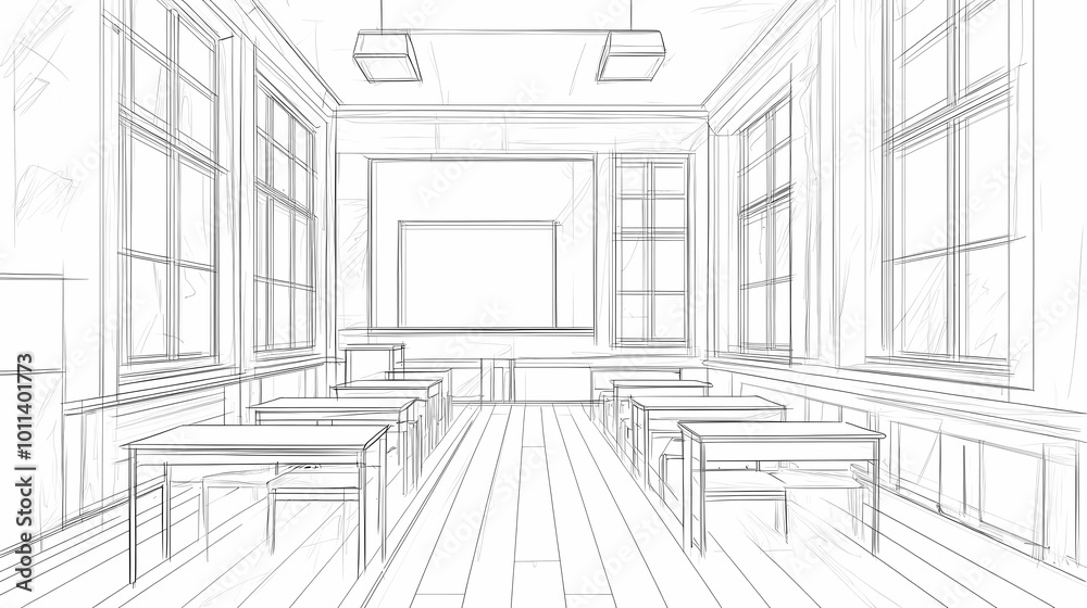 Fototapeta premium Interior of a class room