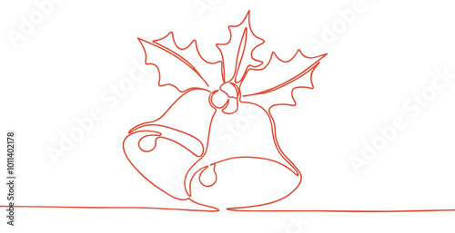 christmas bells isolated on white background