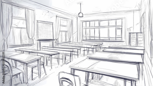 Interior of a class room