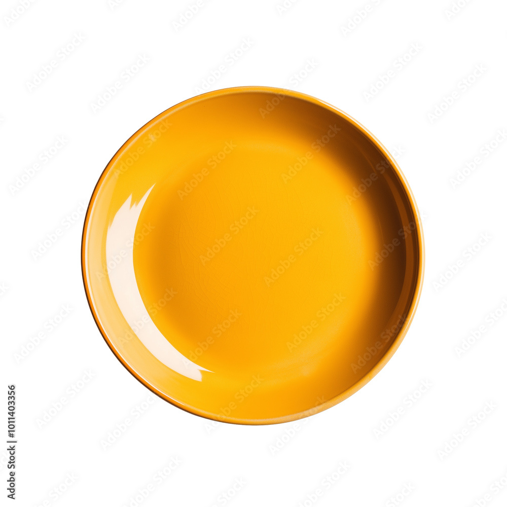 plain yellow orange ceramic plate mockup isolated on transparent background plain yellow orange ceramic plate mockup isolated on transparent background