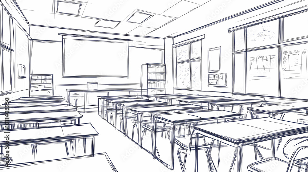 Interior of a class room