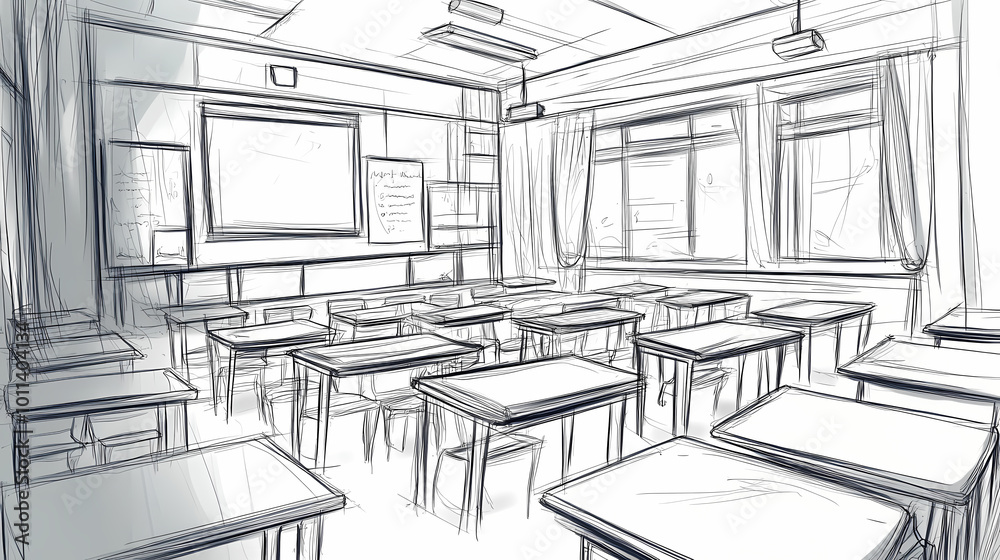 Fototapeta premium Interior of a class room