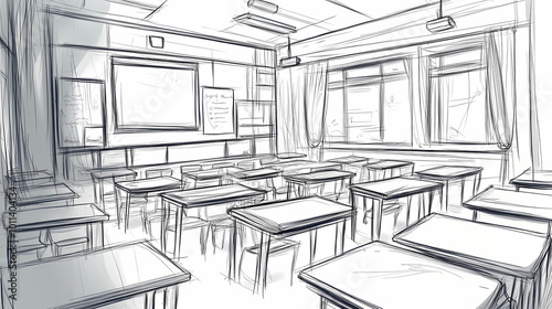 Interior of a class room