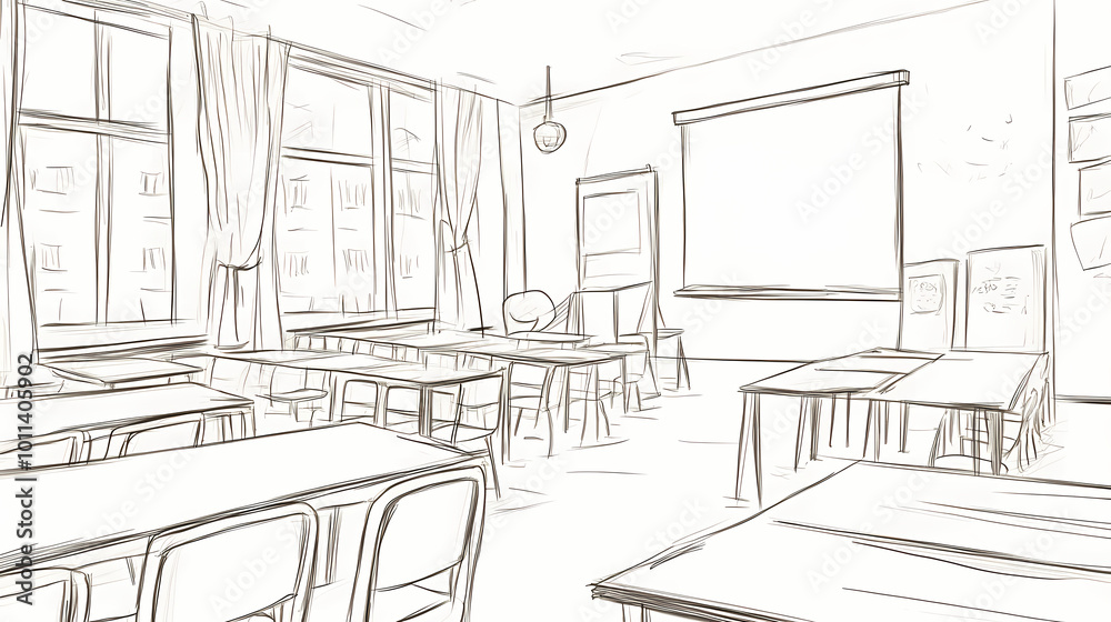 Fototapeta premium Interior of a class room
