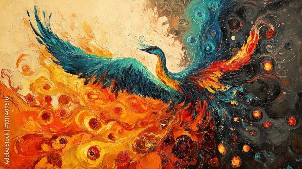 Obraz premium Abstract Phoenix Painting