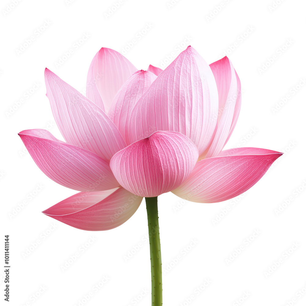 Fototapeta premium Elegant pink lotus flower in full bloom