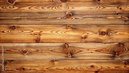 Texture of natural wood pine plank in brown color for rustic background with detailed grains and knots for design projects, interior decoration, furniture making, DIY crafts, wallp photo