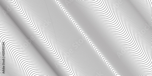 Technology abstract lines on white background. Abstract white blend digital technology flowing wave lines background. Thin line minimalistic. black and white wavy stripes background