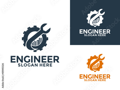 Engineer Logo Design Vector, Engineering and Construction Building Logo Icon Design Template
