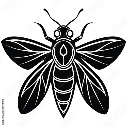 Firefly isolated cartoon vector logo. Firefly bug flying silhouette icon illustration