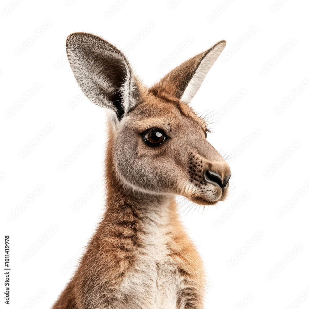 Fototapeta premium Close-up of a kangaroo's expressive face