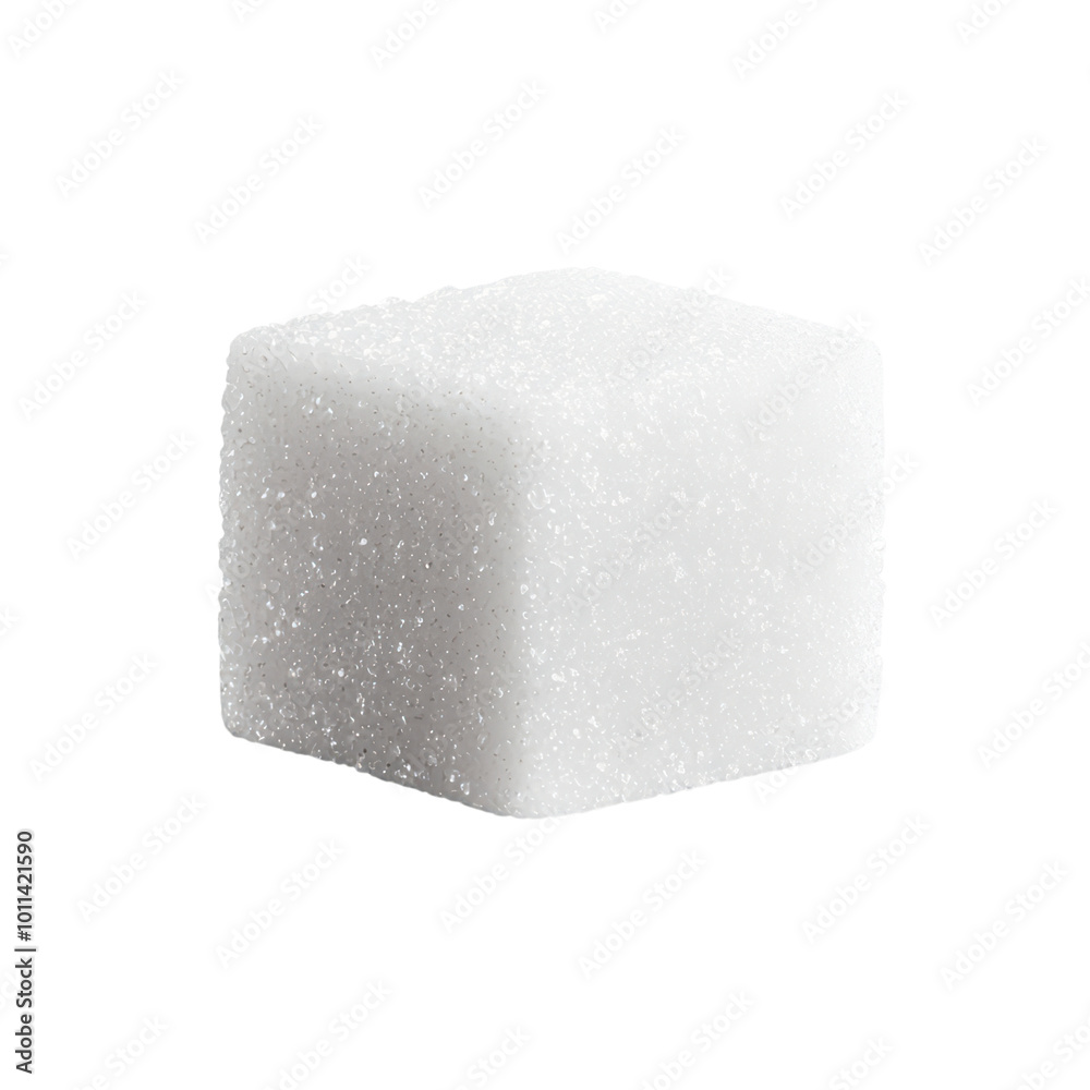 Isolated sugar cube on a transparent background Isolated sugar cube on a transparent background