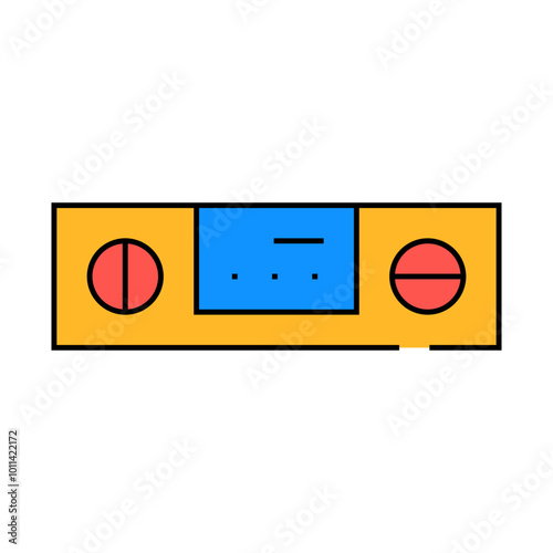 digital protractor measuring equipment line icon vector. digital protractor measuring equipment sign. isolated symbol illustration