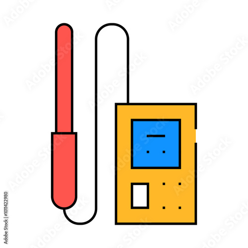 electromagnetic field detector measuring equipment line icon vector. electromagnetic field detector measuring equipment sign. isolated symbol illustration