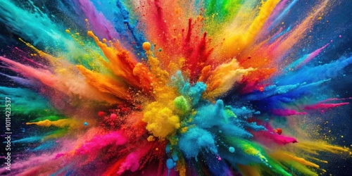 Wallpaper Mural Colorful Holi Powder Explosion Abstract Art Bursting Multicolored Paint Splash Background Torontodigital.ca