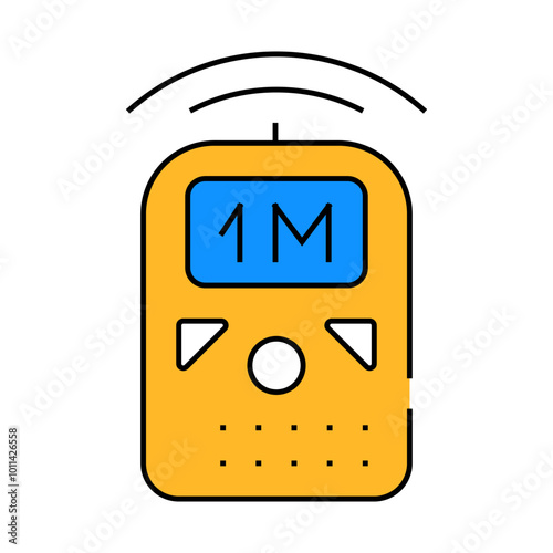 ultrasonic ruler measuring equipment line icon vector. ultrasonic ruler measuring equipment sign. isolated symbol illustration