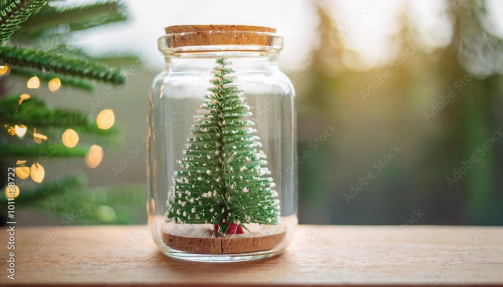 merry christmas and happy new year concept close up elegant christmas tree in glass jar decoration
merry christmas and happy new year concept close up elegant christmas tree in glass jar decoration
