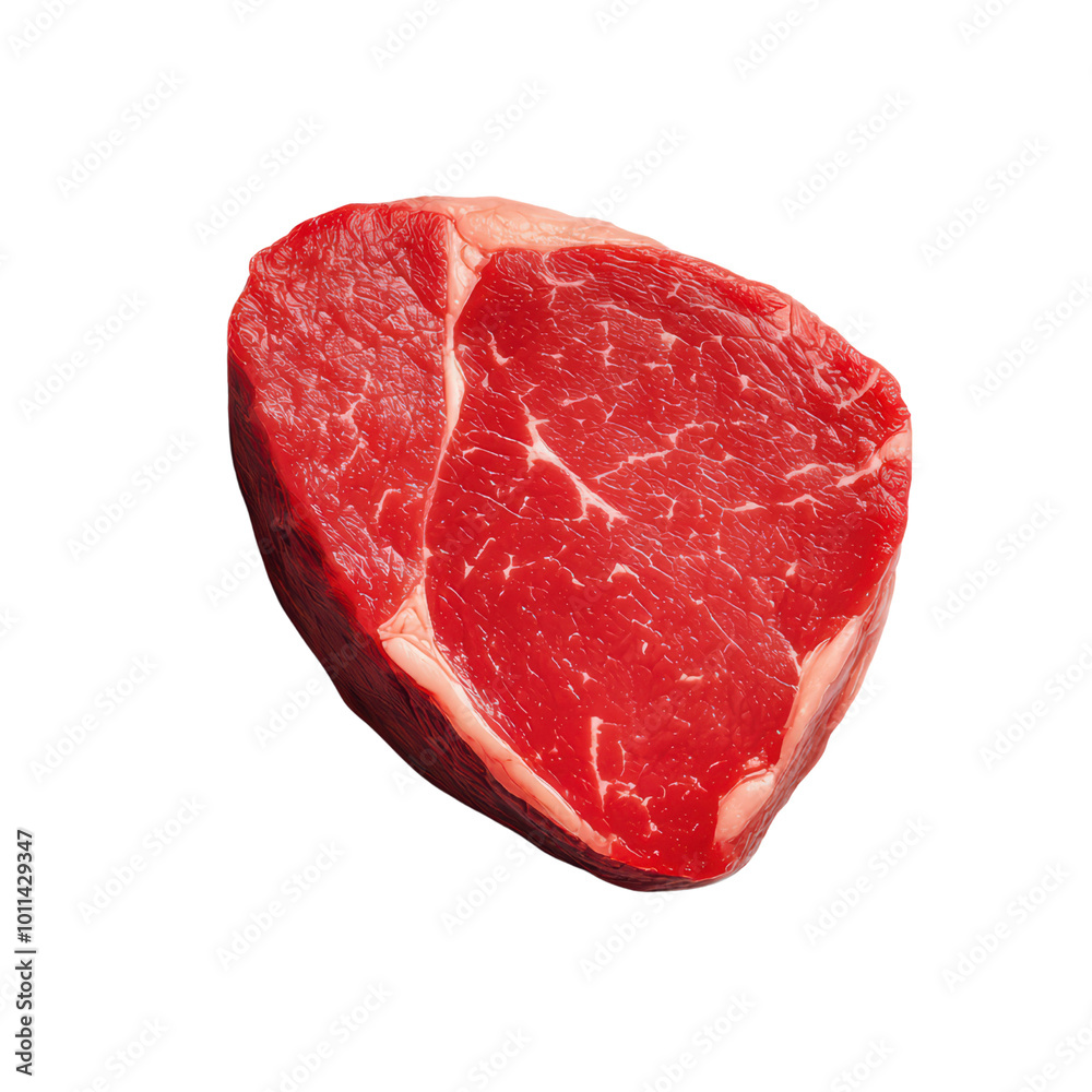 Fresh raw beef steak on a transparent background Fresh raw beef steak on a transparent background