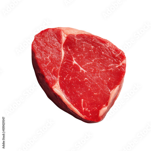 Fresh raw beef steak on a transparent background