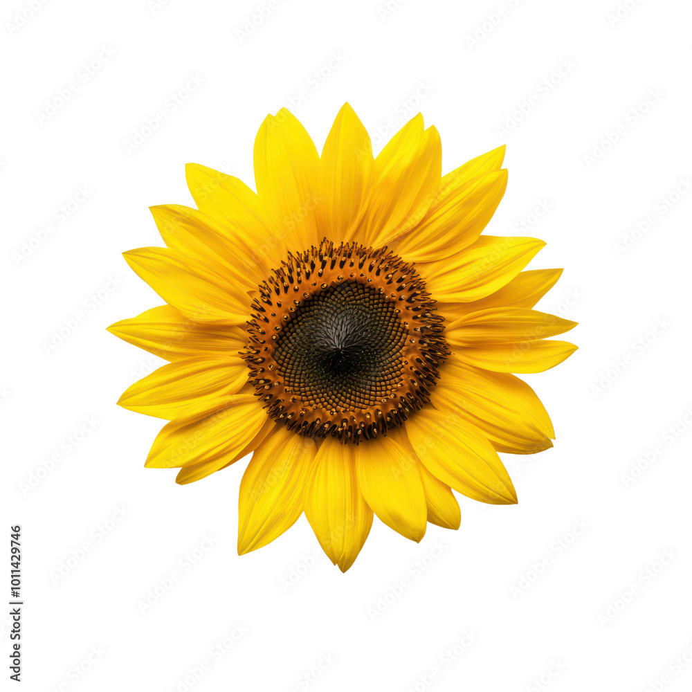 Fototapeta premium Bright sunflower with vibrant yellow petals