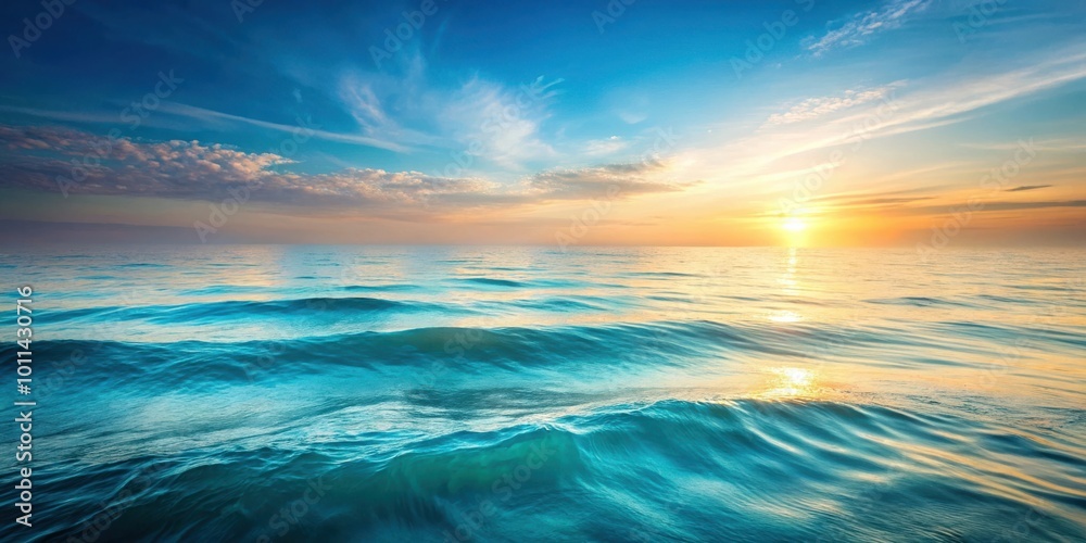 Obraz premium Tranquil Ocean Waves Gradient Background for Serene and Peaceful Concepts