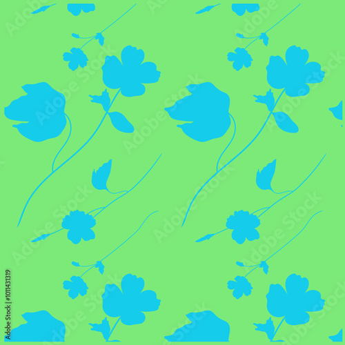 Bright print with wild flowers