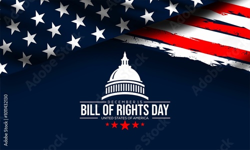 Wallpaper Mural  Bill of Rights Day in the United States, December 15. Background, banner, card, poster design. Torontodigital.ca