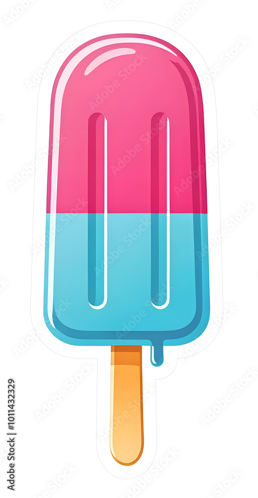 One fruit popsicle on transparent background One fruit popsicle on transparent background