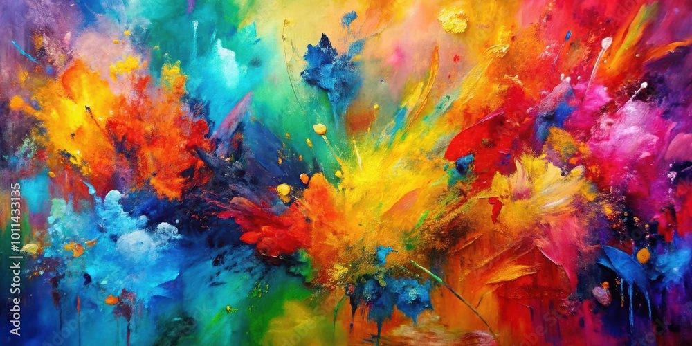 Vibrant abstract expressionist painting with intense emotions in vivid colors for artistic backgrounds and creative design projects Vibrant abstract expressionist painting with intense emotions in vivid colors for artistic backgrounds and creative design projects