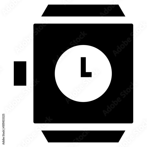 Smartwatch Clock solid black icon