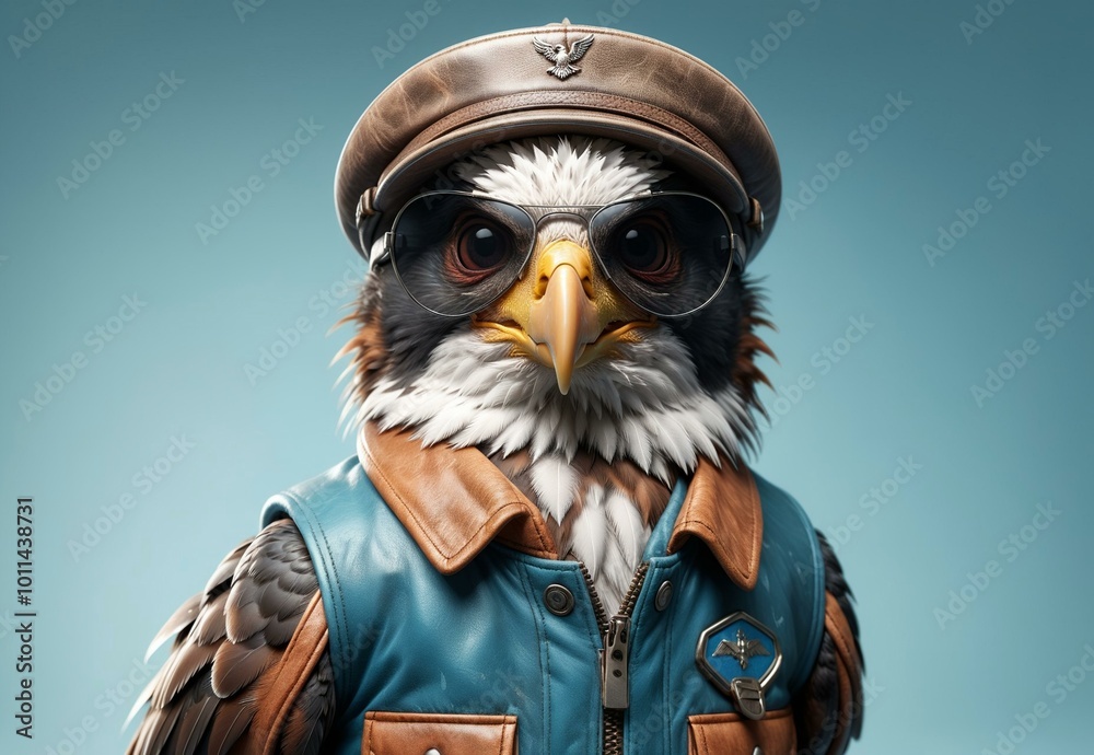 eaglet aviator in retro jacket eaglet aviator in retro jacket