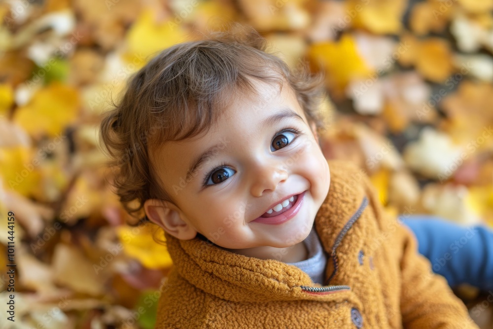 This charming child radiates happiness and energy while surrounded by a vibrant sea of orange and yellow autumn leaves, capturing a moment of pure joy and relaxation. This charming child radiates happiness and energy while surrounded by a vibrant sea of orange and yellow autumn leaves, capturing a moment of pure joy and relaxation.