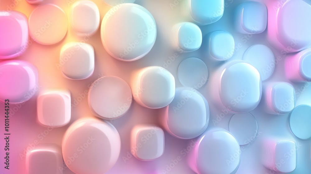 Colorful Abstract Shapes in Soft Gradients Colorful Abstract Shapes in Soft Gradients